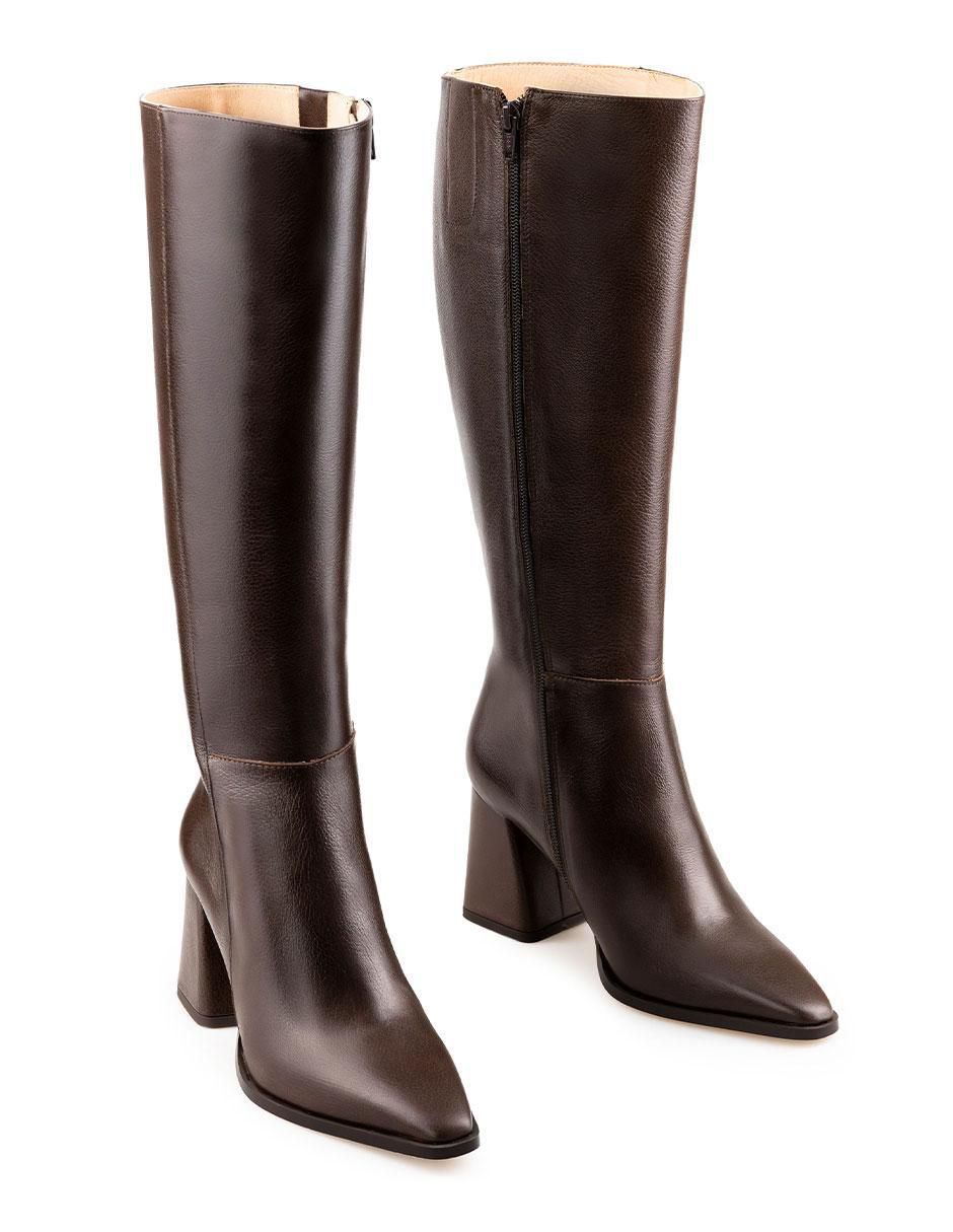 Bota a la rodilla de piel para mujer 4