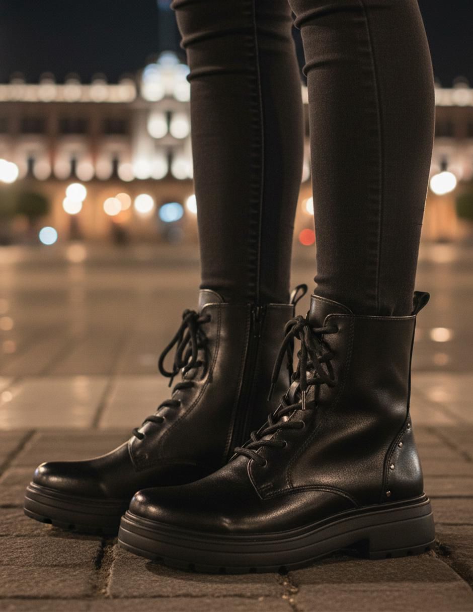 Bota combat arriba del tobillo para mujer 8