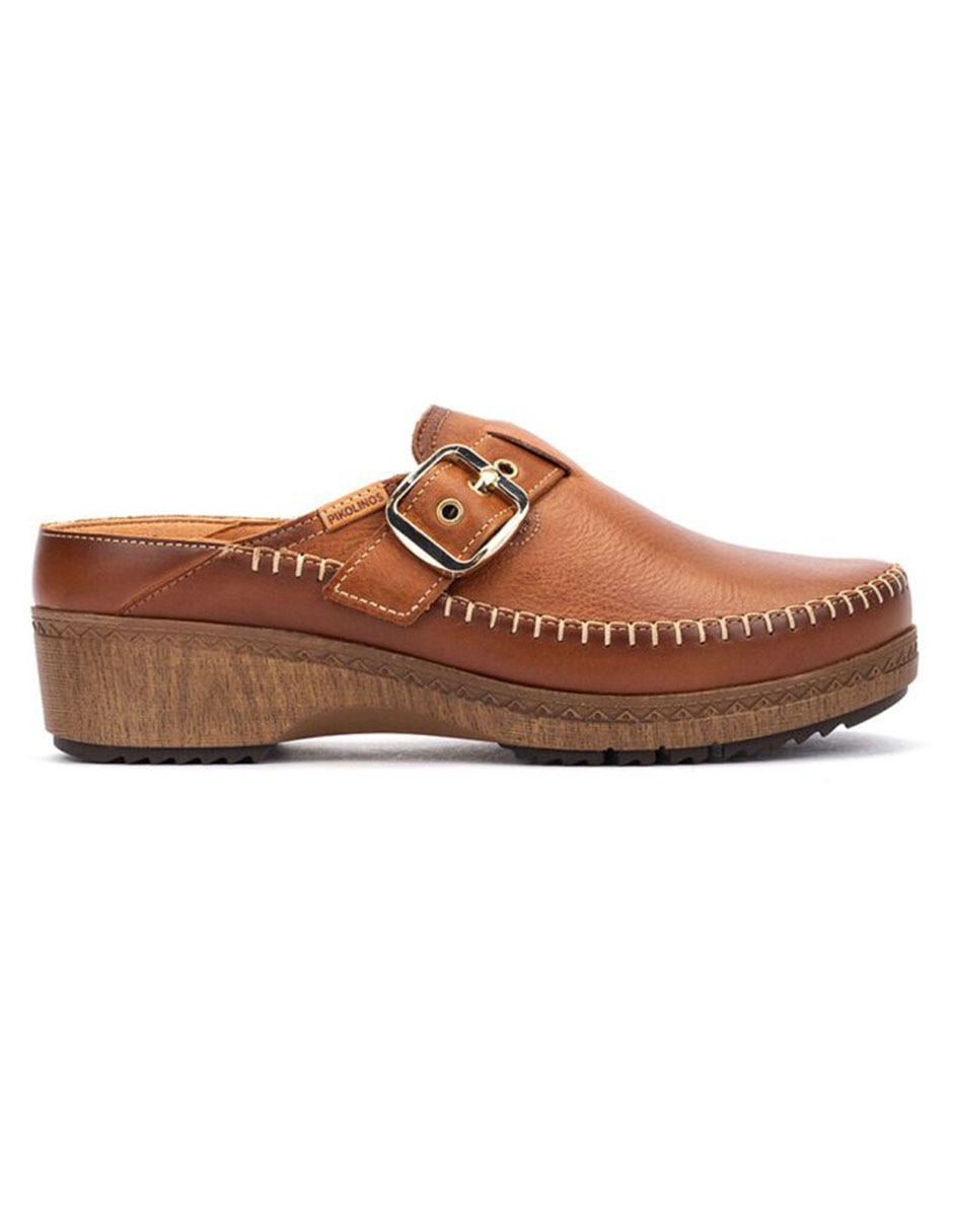 Zueco de piel para mujer