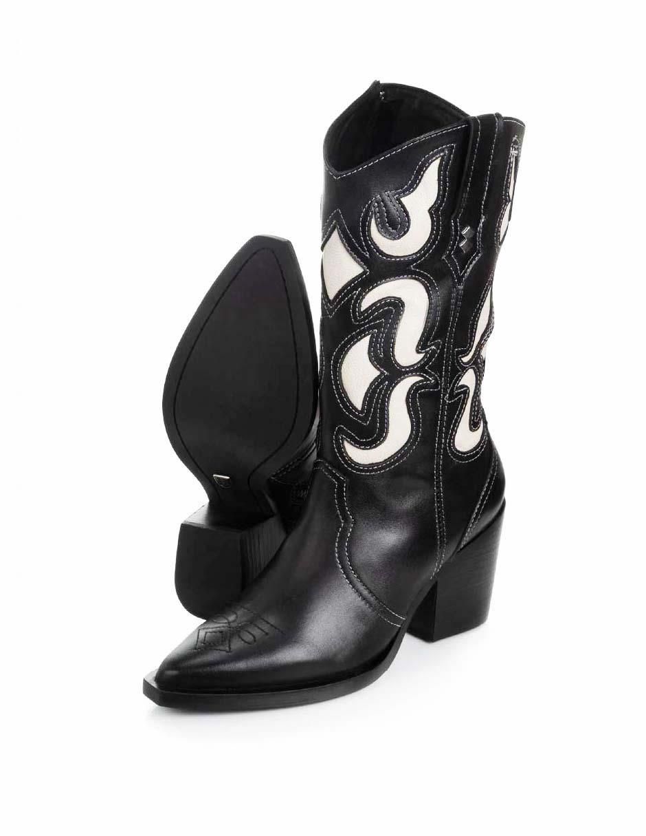Bota abajo de la rodilla de piel para mujer 3