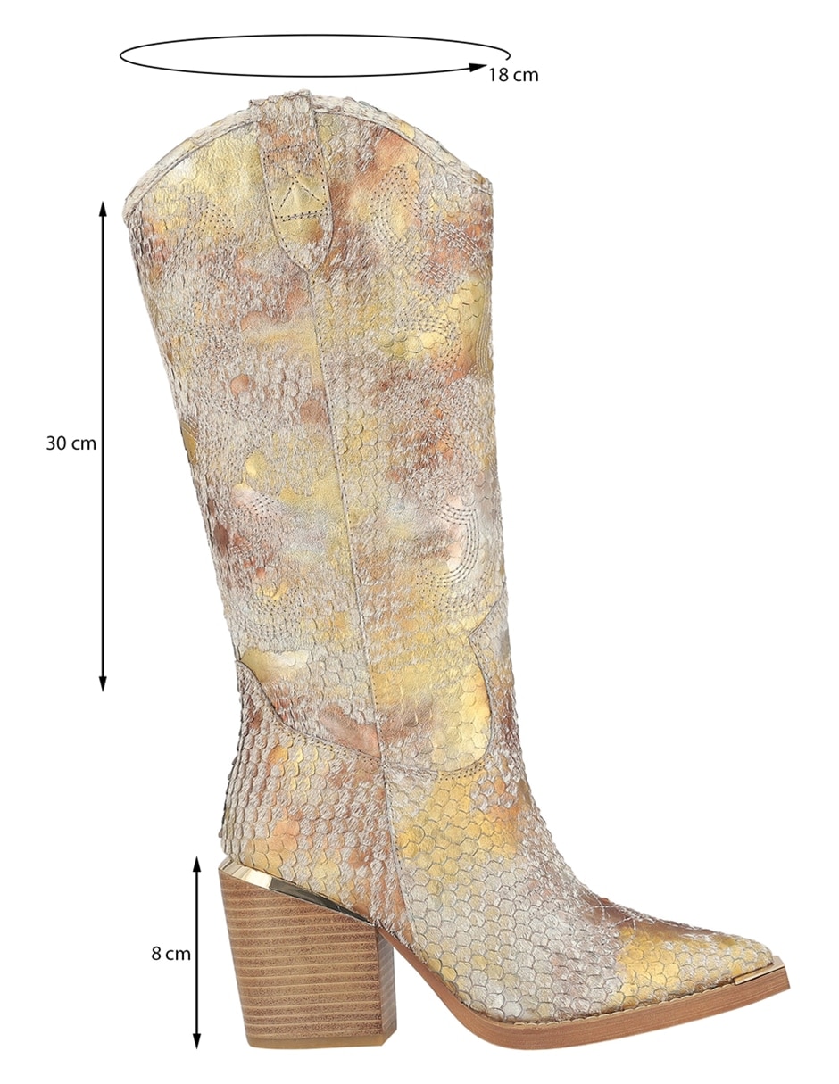 Bota arriba del tobillo de piel para mujer 9