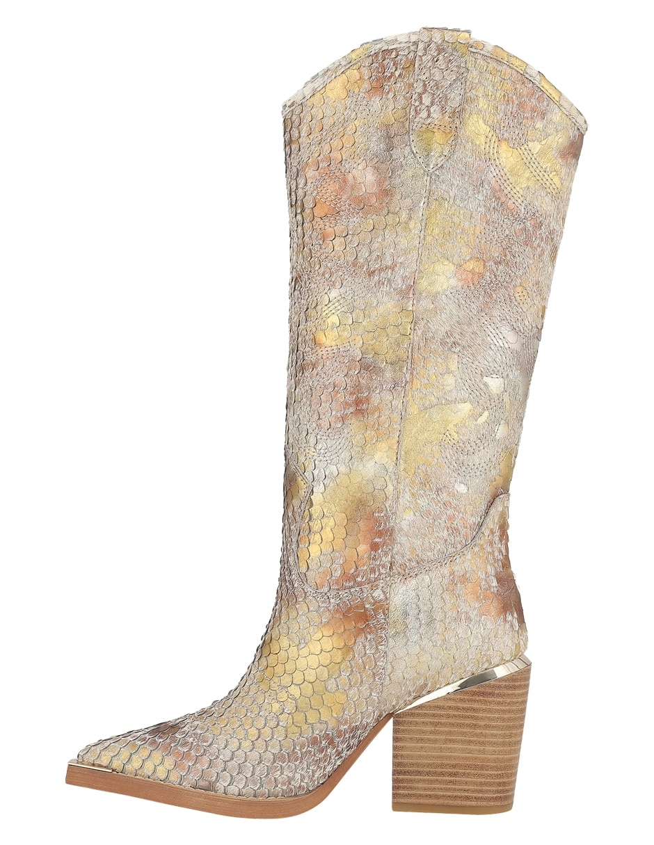 Bota arriba del tobillo de piel para mujer 5
