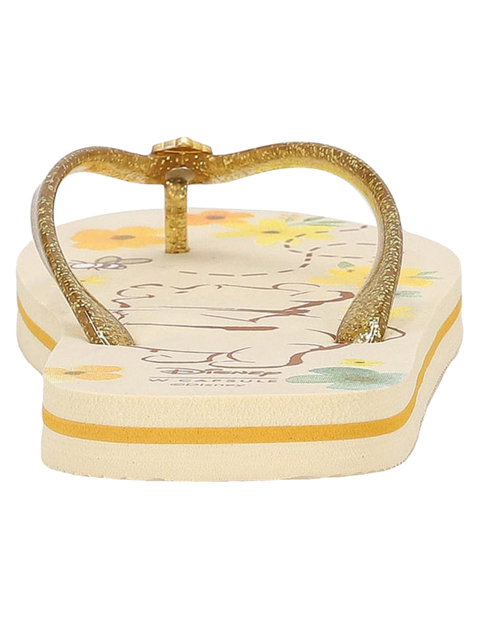Sandalia plana Disney Winnie Pooh para mujer 5