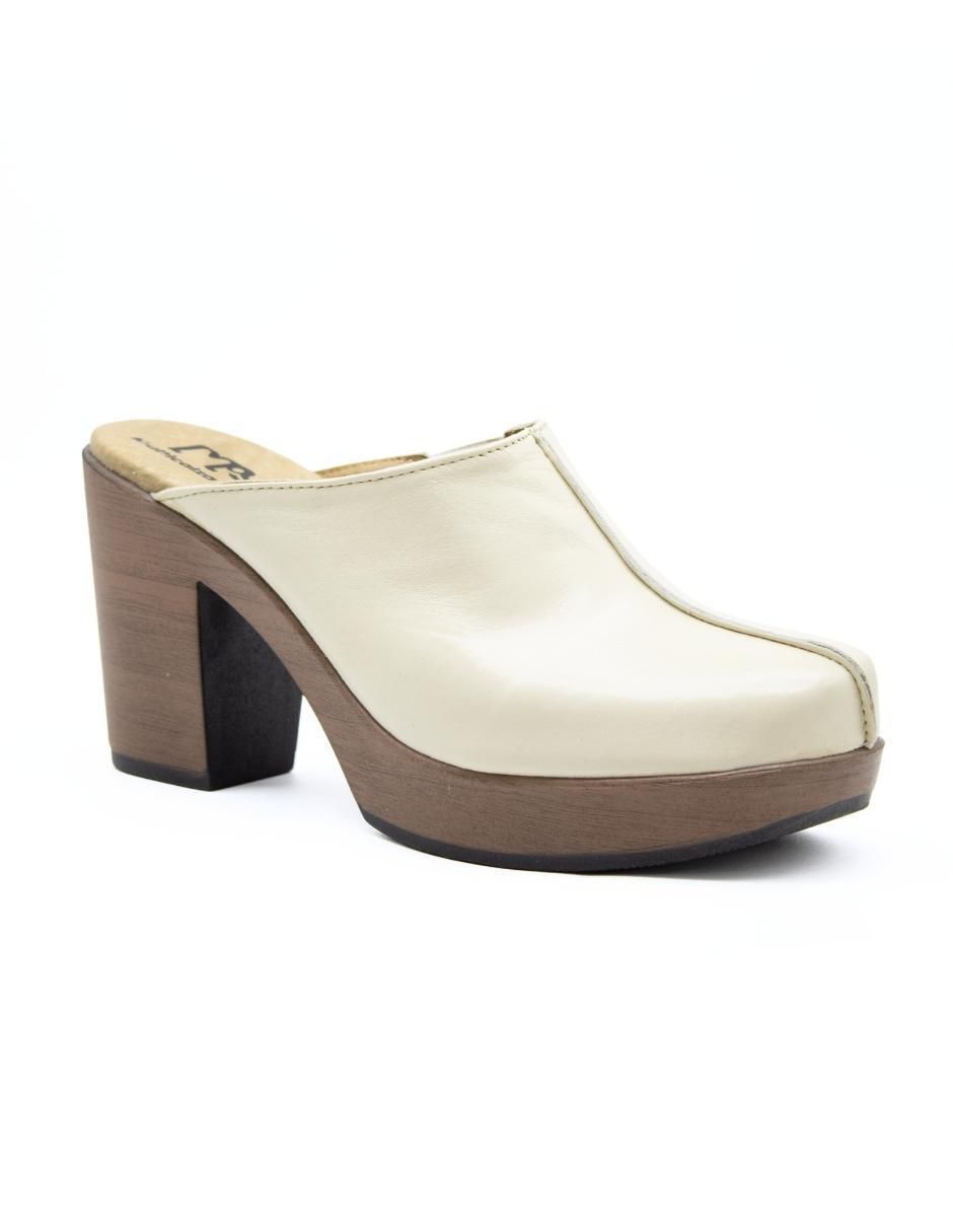 Zueco de piel para mujer Zueco de piel para mujer