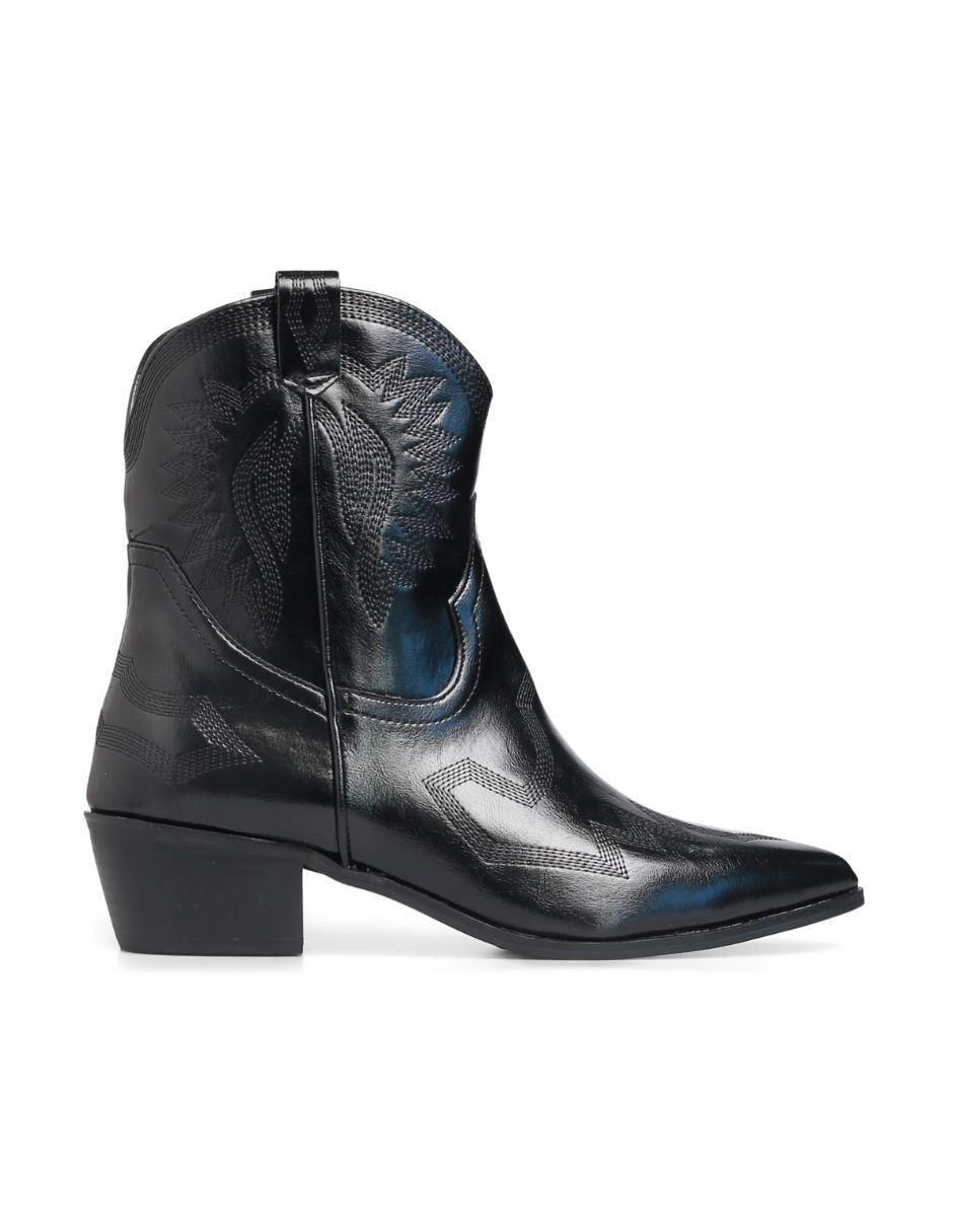 Bota cowboy al tobillo para mujer