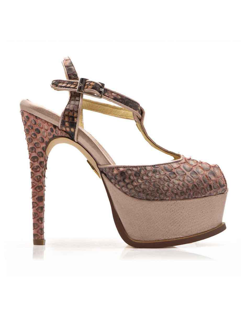 Zapatilla de piel