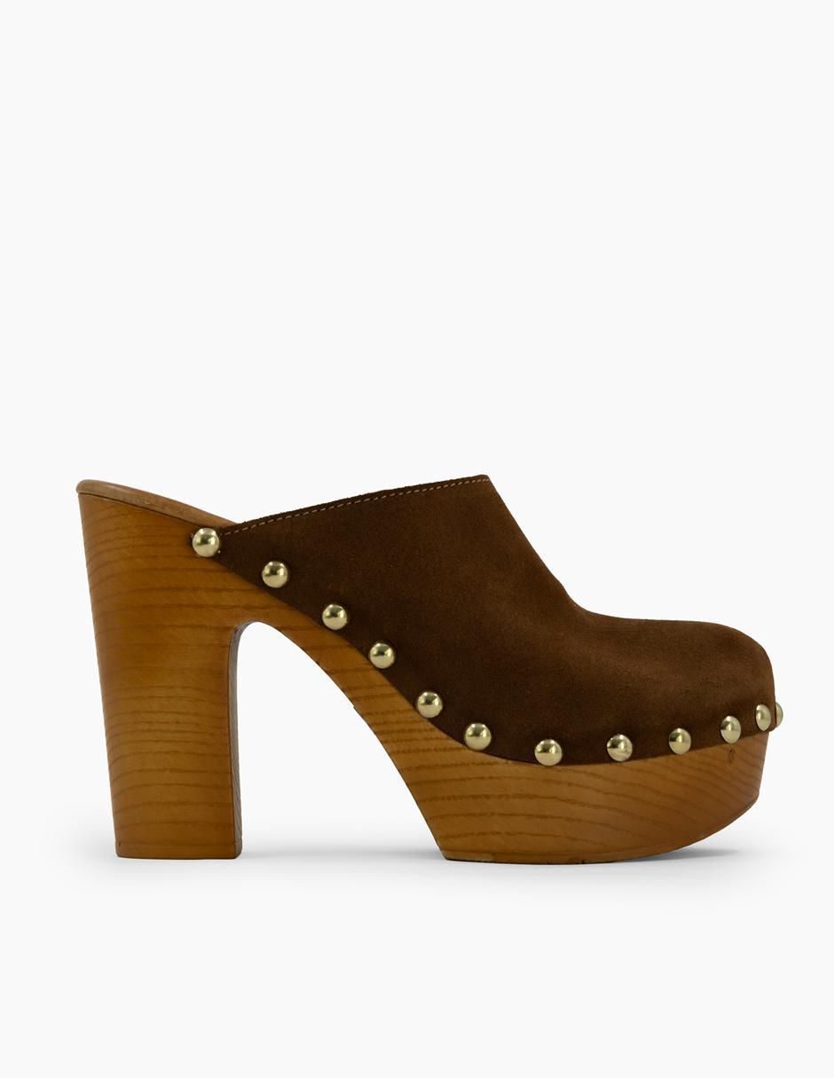 Zueco Detailed Soles de cuero para mujer Zueco Detailed Soles de cuero para mujer