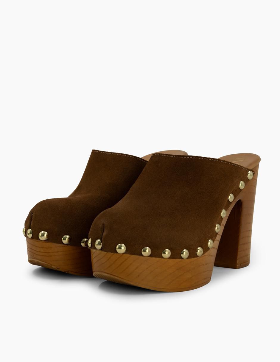 Zueco Detailed Soles de cuero para mujer 2