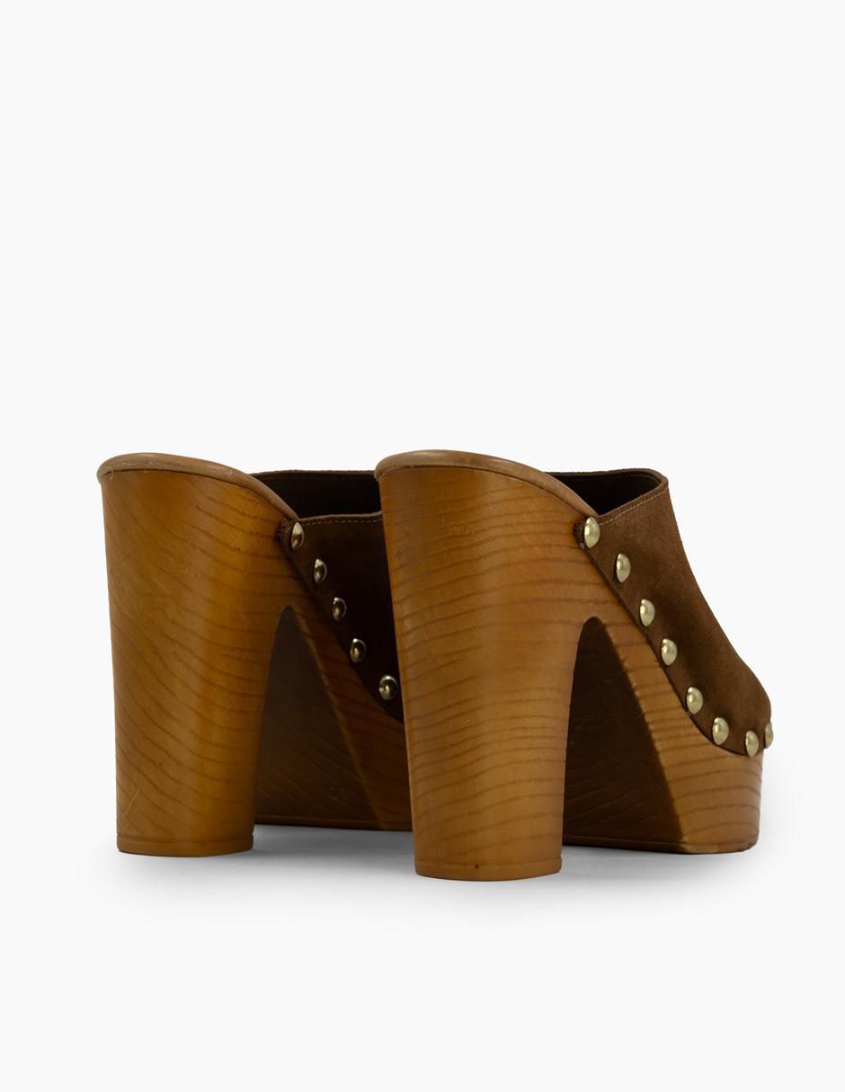 Zueco Detailed Soles de cuero para mujer 3