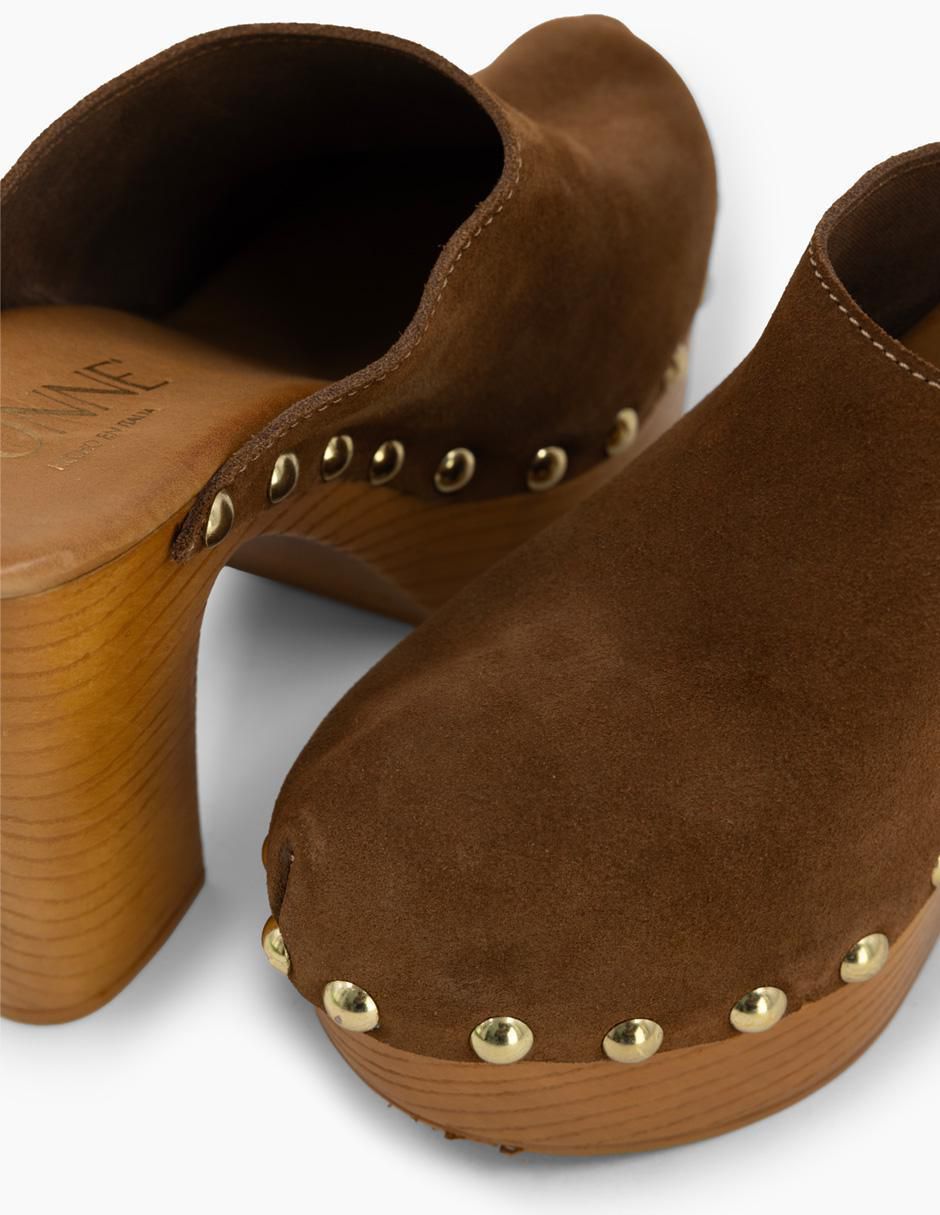 Zueco Detailed Soles de cuero para mujer 4