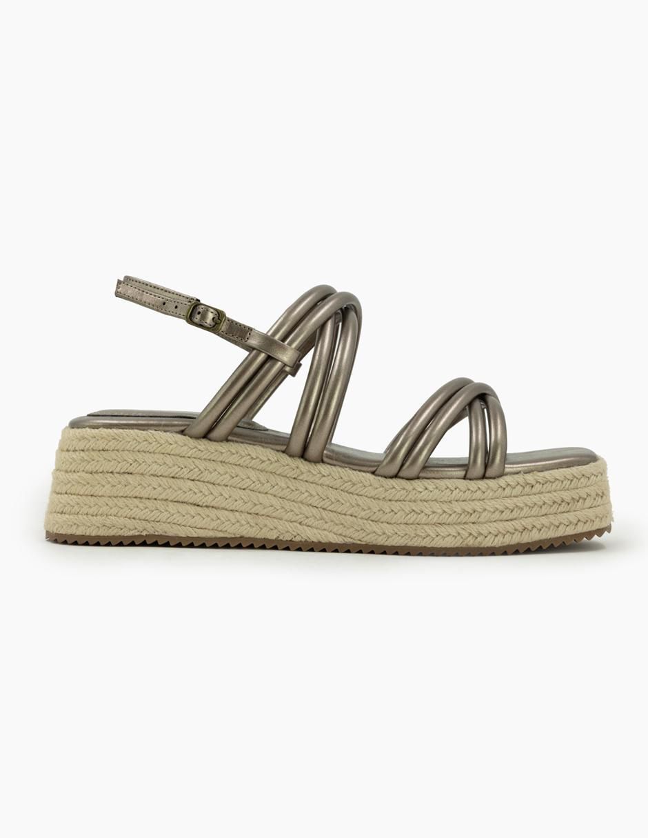 Sandalia plana Detailed Soles para mujer