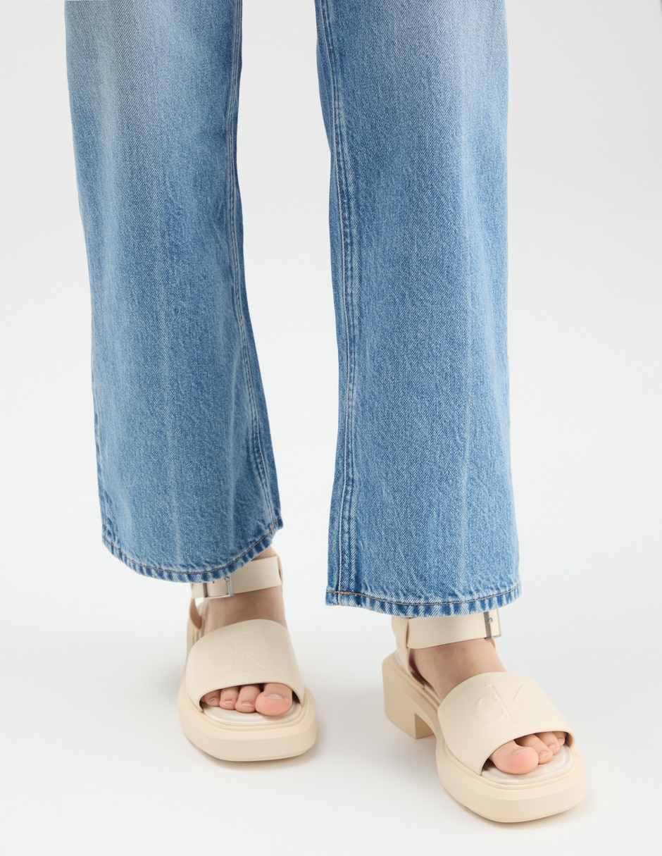 Sandalia plana Chunky Lth Mg para mujer 5