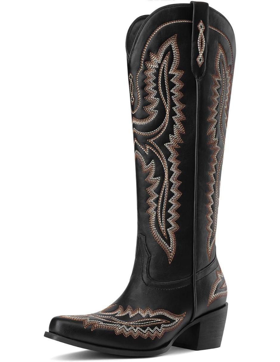 Bota cowboy abajo de la rodilla para mujer