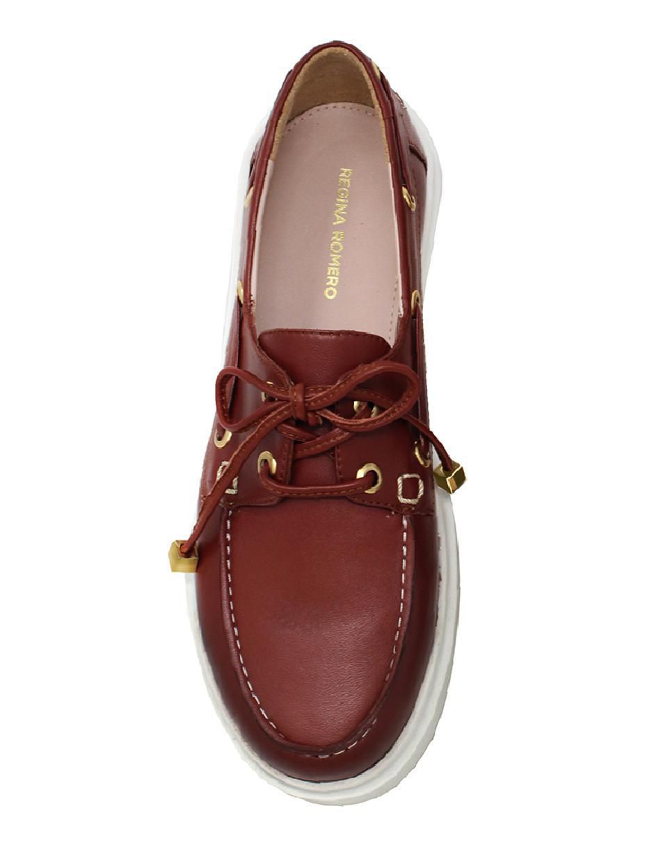 Mocasín Regina Romero Columbia de piel para mujer 5