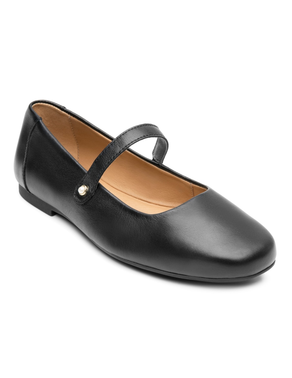 Balerina de piel para mujer