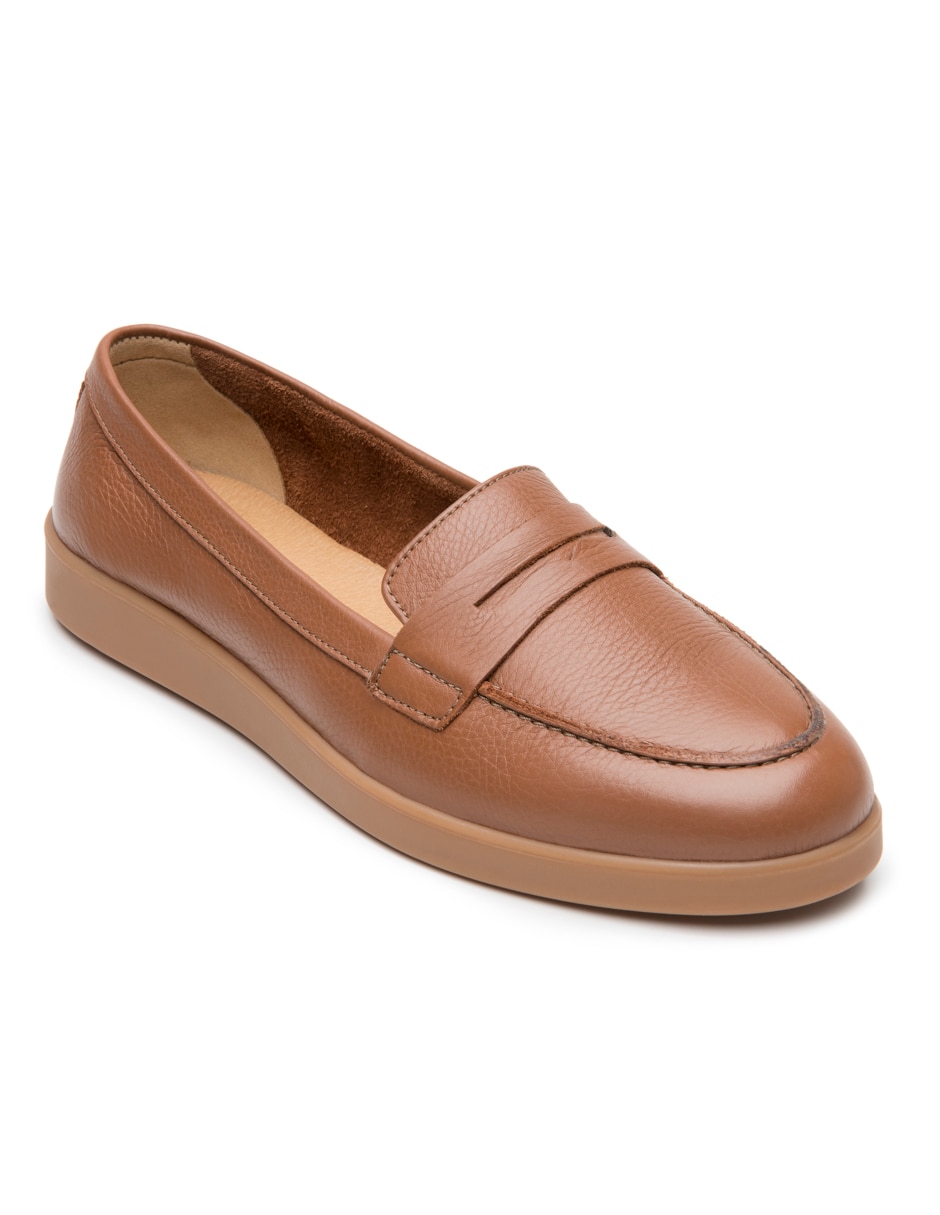 Mocasín de piel para mujer