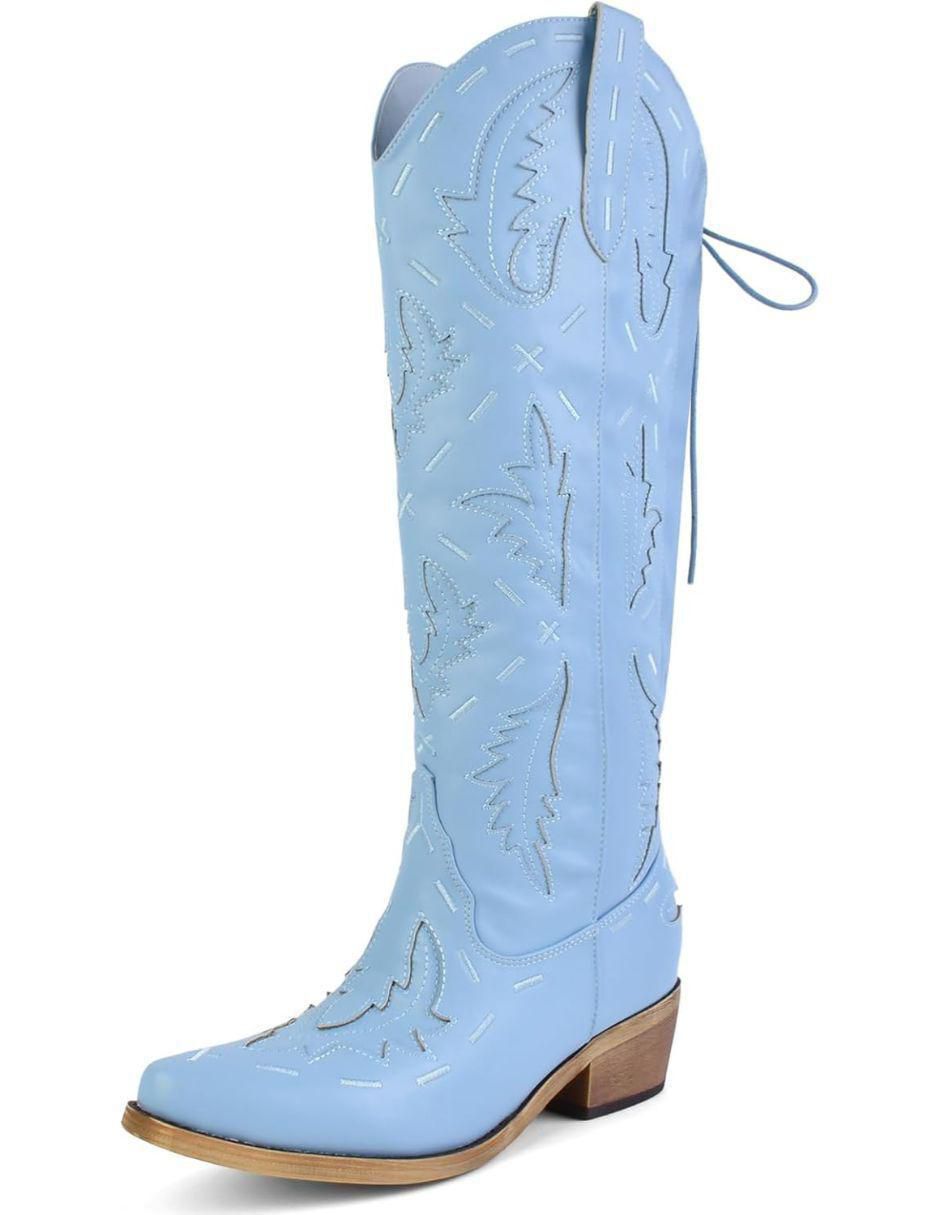 Bota cowboy abajo de la rodilla para mujer