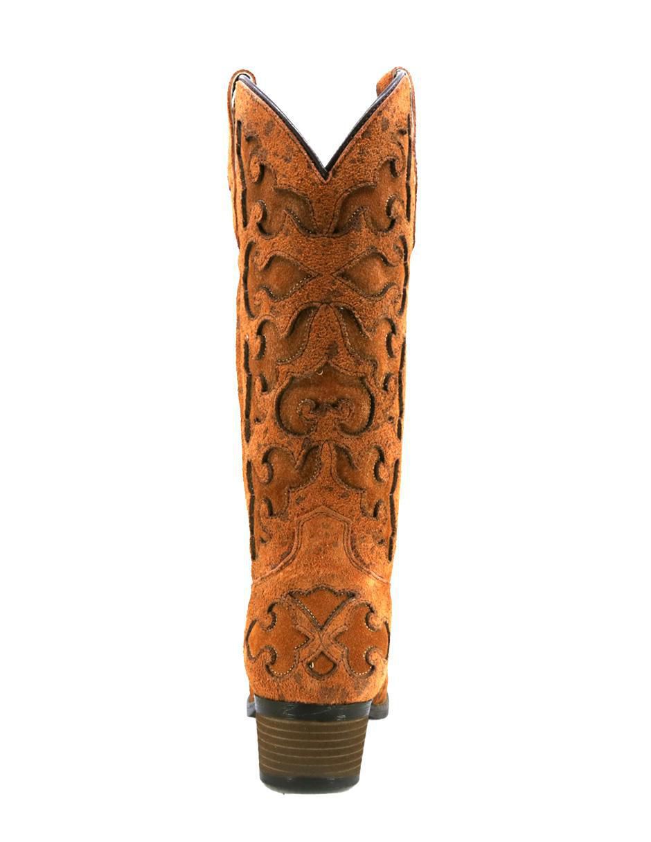 Bota cowboy abajo de la rodilla Western de piel para mujer 3