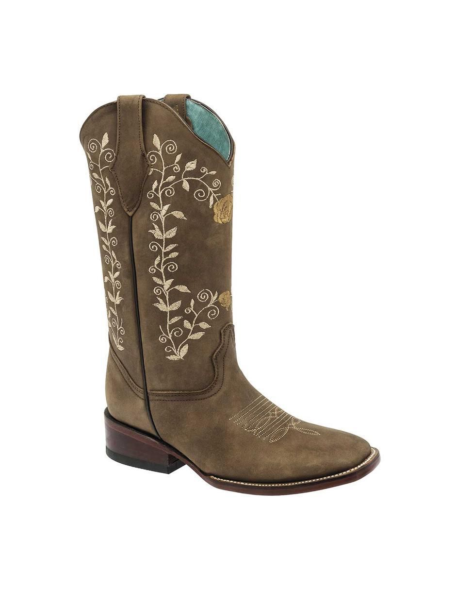 Bota arriba del tobillo de piel para mujer 1