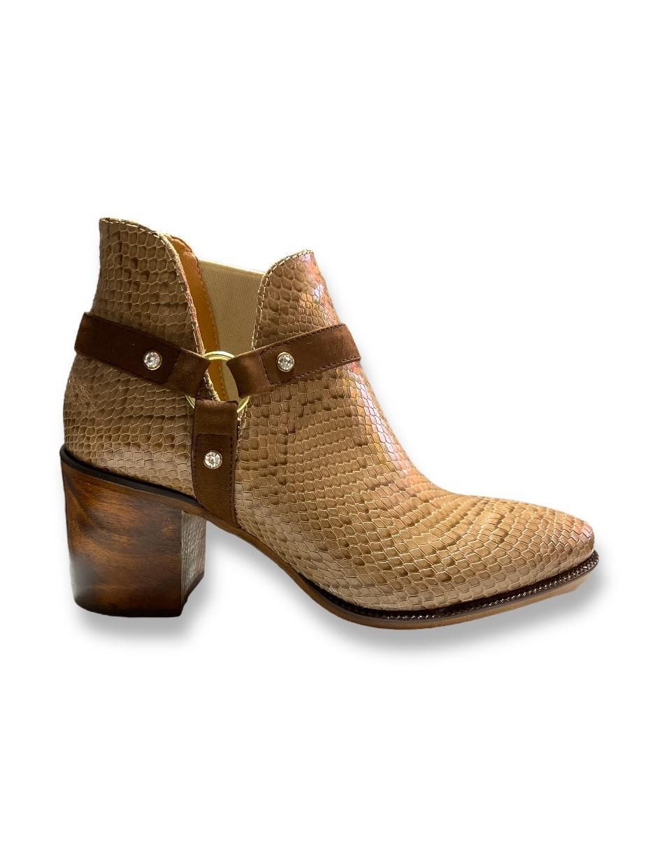 Bota al tobillo de piel para mujer 1