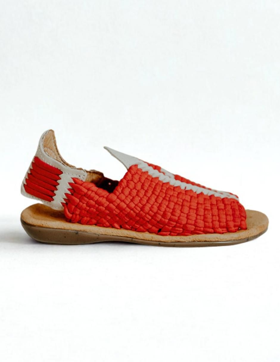 Huaraches De Trapillo Pantuflas Zapatos De Lana Tejidos A Palillos