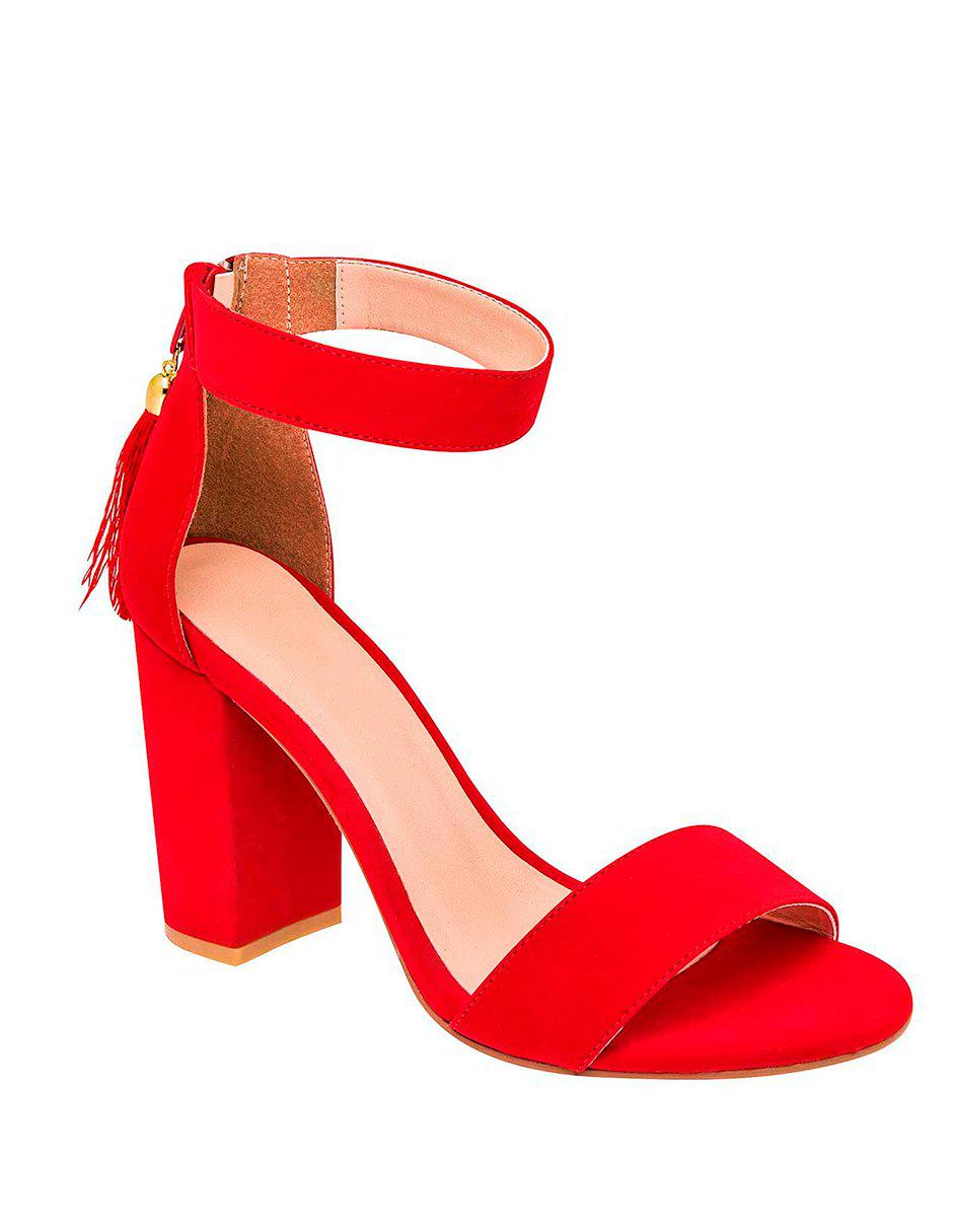 Sandalia RBCOLLECTION exterior piel sintética color rojo en Liverpool