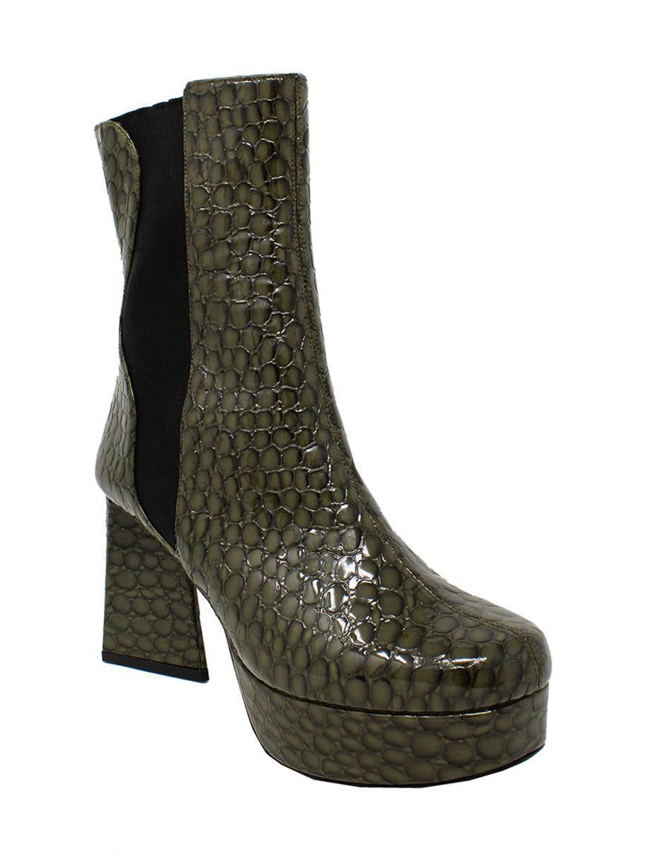 Bota arriba del tobillo de piel para mujer 1